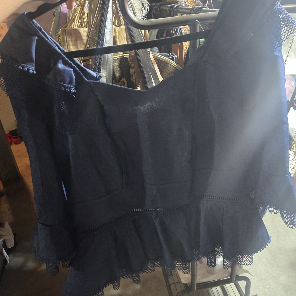 Ashley Stewart Navy Blue Blouse